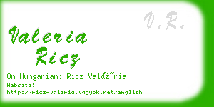 valeria ricz business card